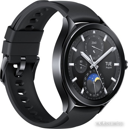 Умные часы Xiaomi Watch 2 Pro LTE (черный, с черным силиконовым ремешком, международная версия)