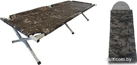 Раскладушка Медведь 200x75x45 (утепленная, со спальным мешком BalMAX Аляска Standart Series до -20°C урбан)