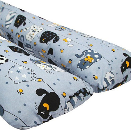 Подушка для беременных Amarobaby Котики AMARO-40U-KG (желтый)