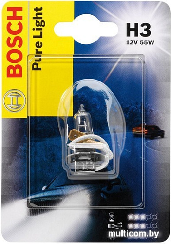 Галогенная лампа Bosch H3 Pure Light 1шт