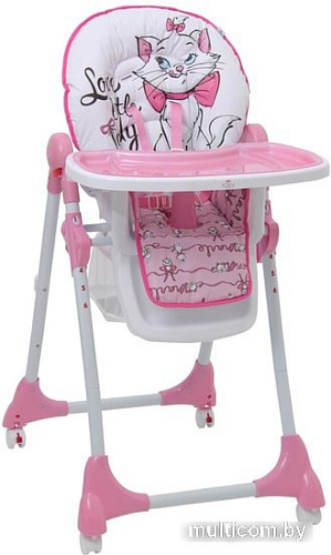 Стульчик для кормления Polini Kids 470 Disney baby (Кошка Мари, розовый)