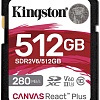 Карта памяти Kingston Canvas React Plus V60 SDXC 512GB