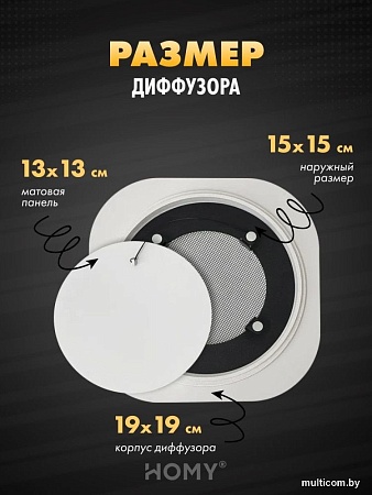 Вентиляционная решетка HOMY AIR круглый A100WS d150 (белая)