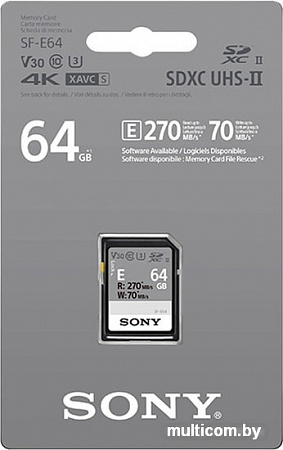 Карта памяти Sony SDXC SF-E64 64GB