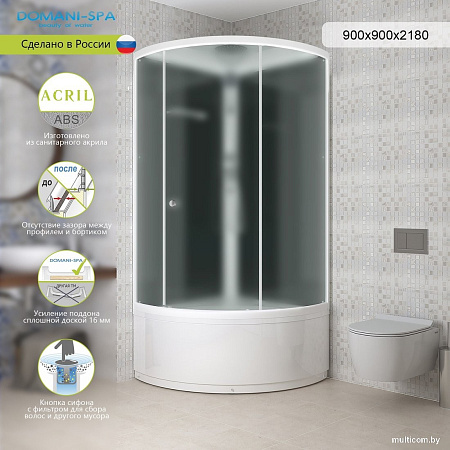 Душевая кабина Domani-Spa Simple 99 High 90x90 DS01Sm99HBM00-V1.2