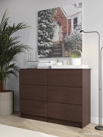 Комод Горизонт Нео 1050 6 ящиков (венге)