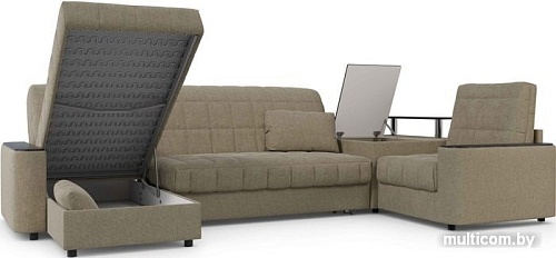 Угловой диван Moon Trade Даллас 018 003593 (правый, коричневый)