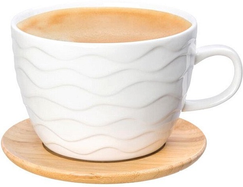 Чашка с блюдцем Elan Gallery Айсберг волны 540218