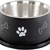 Миска ZooZooZoo Лапки и косточки SWT-6017-500/black (черный)