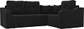 Угловой диван Mebelico Кембридж угловой 108817 (правый, велюр, черный)