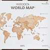 Пазл Woodary Карта мира L 3145 (3 уровня, natural)