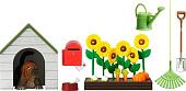 Мебель для кукольного домика Lundby Садовый набор с питомцем 60509000