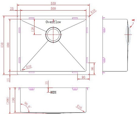 Кухонная мойка ZorG ZRN 5545 Premium