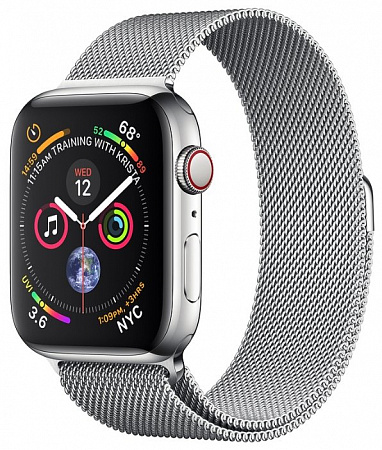 Часы Apple Watch Series 4 GPS + Cellular 40mm Stainless Steel Case with Milanese Loop