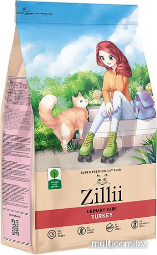 Сухой корм для кошек Zillii Urinary Care индейка 2 кг