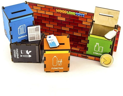 Сортер WoodLand Toys Сортировка мусора 133101