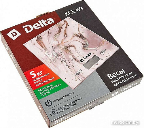 Кухонные весы Delta KCE-69 (розовый камень)