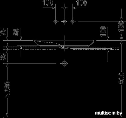 Умывальник Duravit PuraVida 69.5x41.5 (0370700000)