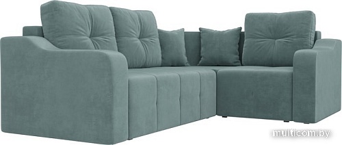 Угловой диван Mebelico Кембридж угловой 108811 (правый, велюр, бирюзовый)