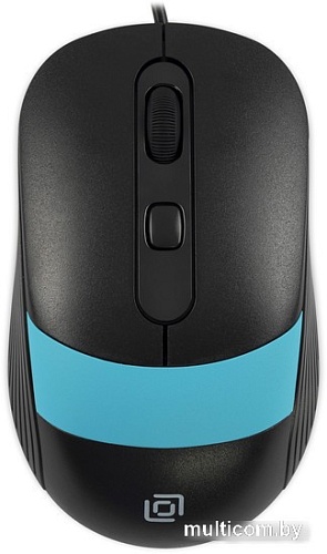 Мышь Oklick 310M (черный/голубой)