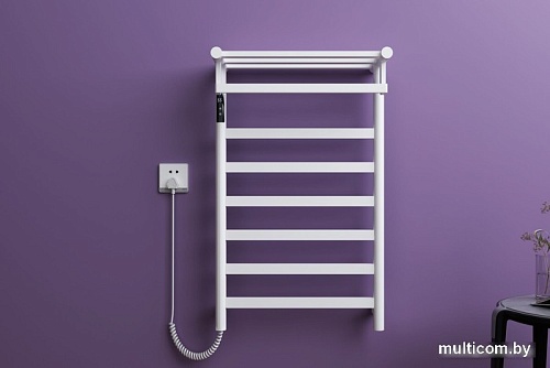 Полотенцесушитель Maxonor PL-TRE05-50-6-8 с полкой (белый, подключение слева)