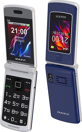Телефон Maxvi E28 (синий)