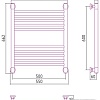 Полотенцесушитель Сунержа Богема+ прямая 600х500 071-0220-6050