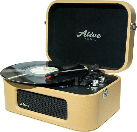 Виниловый проигрыватель Alive Audio Stories (бежевый)