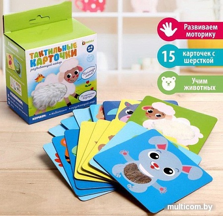 Развивающая игра Zabiaka Тактильные карточки 5186367