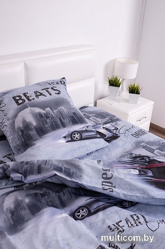 Постельное белье Миланика Адреналин 1.5сп подростковый с наволочкой 70x70 (бязь)