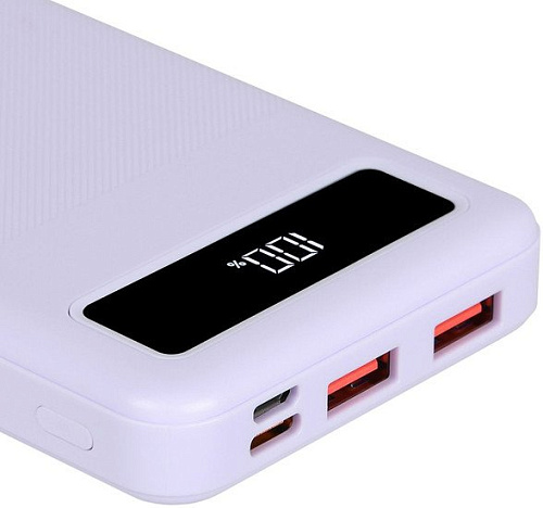 Внешний аккумулятор TFN Porta LCD PD 22.5W 10000mAh (сиреневый)