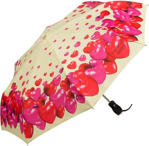 Зонт Moschino 7275-OCI Rubber Heart Beige