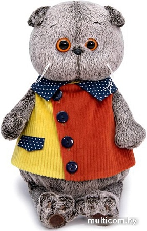 Классическая игрушка BUDI BASA Collection Басик в вельветовом жилете Ks22-198 (22 см)
