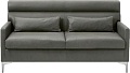 Диван Brioli Отто двухместный (экокожа, L21 серый)
