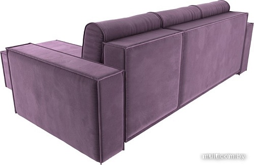 Угловой диван Mebelico Куба угловой 108656 (правый, БНП, микровельвет, сиреневый)