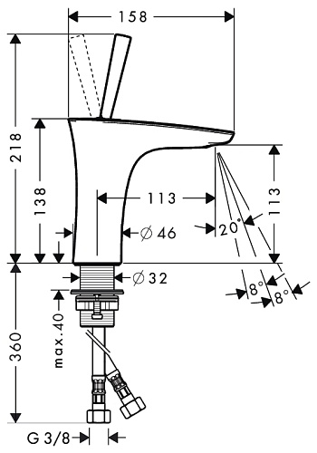 Смеситель Hansgrohe PuraVida 15070400