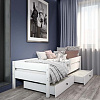 Кровать-тахта EcoWood Барселона 80x160 с ящиками ECO.001.00053.80-160.W