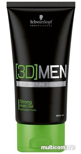 Schwarzkopf Professional 3D Men Strong Hold Gel 150 мл