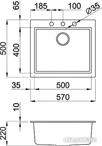 Кухонная мойка Elleci Quadra 105 Dove Grey 93