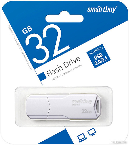 USB Flash SmartBuy Clue 3.0 32GB (белый)