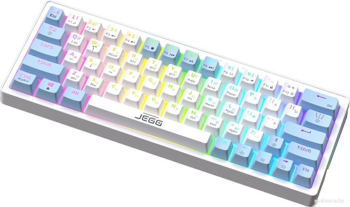 Клавиатура JEGG ZA63 Pro White Blue Orange (TNT Yellow)