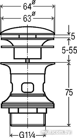 Донный клапан Viega Visign V1 5433 492601