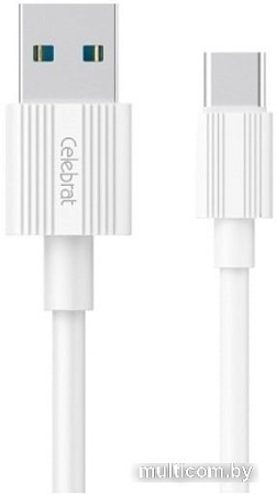 Кабель Celebrat CB-09 Type-C (1 м, белый)