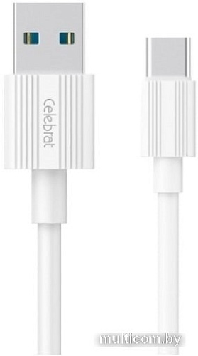 Кабель Celebrat CB-09 Type-C (1 м, белый)
