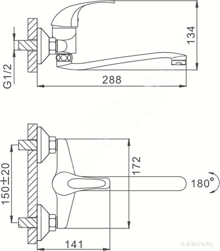 Смеситель FRAP F4603 настенный