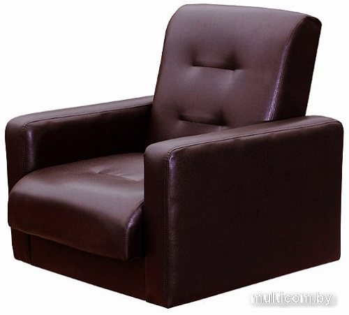 Интерьерное кресло Экомебель Аккорд экокожа (коричневый)