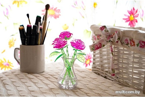 3Д-пазл Crystal Puzzle Букет в вазе 90452