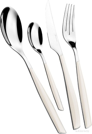 Столовые приборы Bugatti Glamour GLAU-021G50 (24пр, слоновая кость)