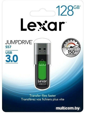 USB Flash Lexar JumpDrive S57 128GB (зеленый)