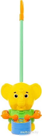 Развивающая игрушка Полесье Каталка Слоненок с ручкой 96661